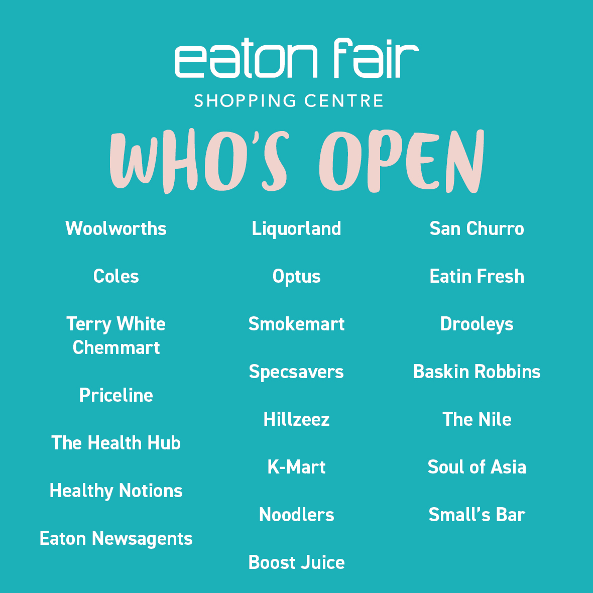 Who’s open this week at Eaton Fair